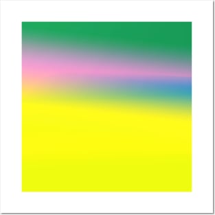 yellow blue pink green texture gradient Posters and Art